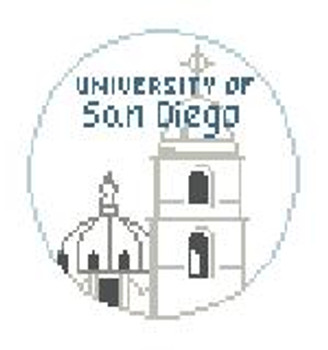 BT818 U of San Diego 4" diameter 18 Mesh Kathy Schenkel Designs