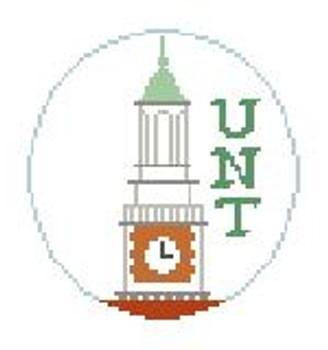 BT803 U of North Texas 4" diameter 18 Mesh Kathy Schenkel Designs