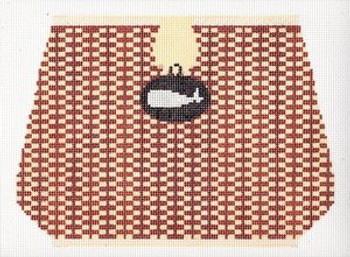 AF04Whale	Large Nantucket Basket with Whale 7" H x 10" W 14 Mesh Anne Fisher Needlepoint, llc