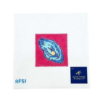 Neon Oyster Insert 3" x 3" 14 Mesh AF51 Anne Fisher Needlepoint, llc