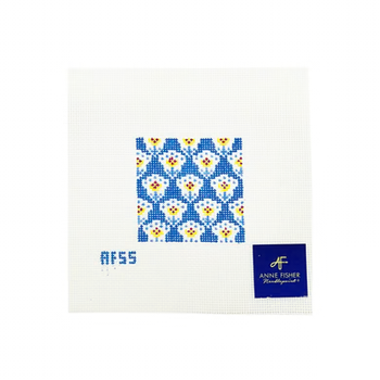 Provence Insert AF55: Blue 3" square 14 Mesh Anne Fisher Needlepoint, llc