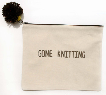 CBK11 Gone Knitting CBK Canvas Tote Bag