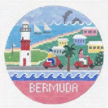 Bermuda Atlantic Ocean 4.25 x 4.25 18 Mesh Doolittle Stitchery R333