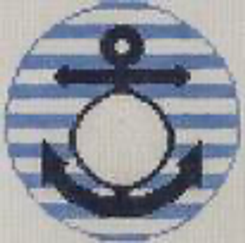 RD 083 Rachel Donley Needlepoint Designs Anchor 18M  3.5" round Includes monogram chart
