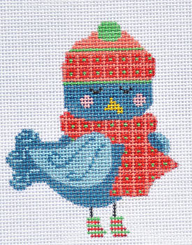 CH-306 Blue Bird  3 x 4  18  Mesh With Stitch Guide CH Designs