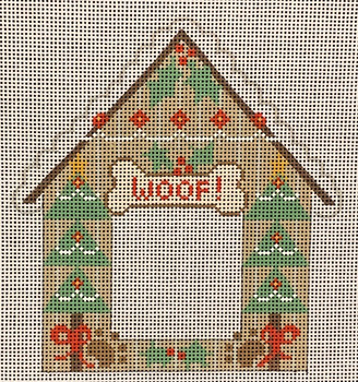 CH-462 Woof Dog House Frame 4 1⁄2 x 5 18 Mesh With Stitch Guide CH Designs