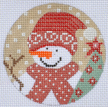 PFOS-08-13M Christmas Tree Snowman 3” Round  13 Mesh CH Designs