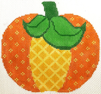 HB-354 Pumpkin Diamonds 43⁄4x43⁄4  18 Mesh Stitch Guide Included Hummingbird Designs