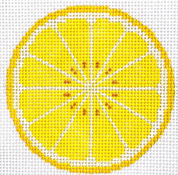 HB-512 Lemon Coaster/Ornament 4" Round 13 Mesh Hummingbird Designs