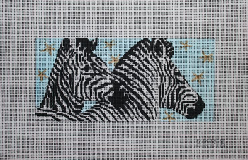 BR136 2 Zebras 8.5 x 4  13 Mesh Colors of Praise