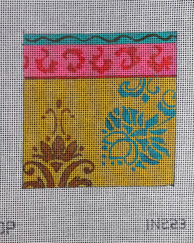 IN223 yellow/pink pattern 4x4 18 Mesh Colors of Praise