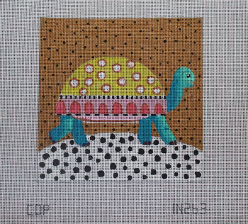 IN263 whimsical turtle  6x6 18  Mesh Colors of Praise