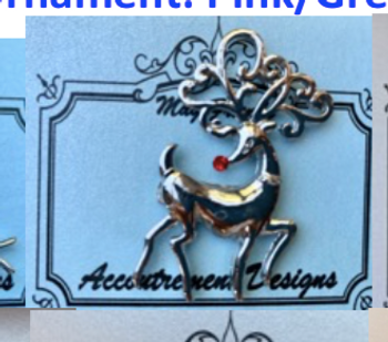 Christmas Reindeer (silver) NEEDLEMINDER  Magnet Accoutrement Designs