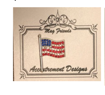 USA Flag Heart (small) NEEDLEMINDER Magnet Accoutrement Designs 