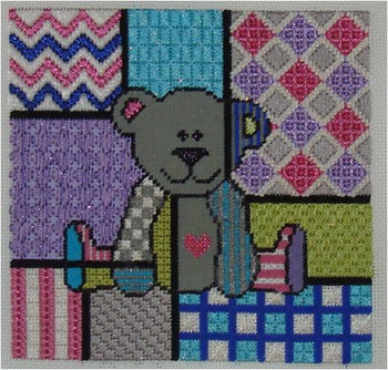 Children Colorful Teddy Bear 5.5” x 5.5” 18 Mesh Sew Much Fun
