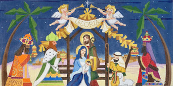 HO1977 FULL NATIVITY 9 X 18 18 Mesh Raymond Crawford Designs