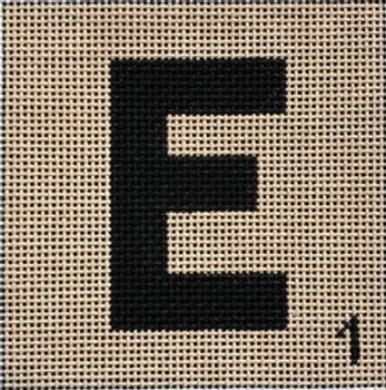 Scrabble E, 5″x5″, 13 Count Point2Pointe