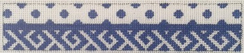 C16 Wide Cuff ROYAL/WHITE POLKA Canvas Only 2.5″ x 8, 18 Mesh Point2Pointe