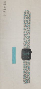 Watch Band WB42 Small 1pc 5.25 x 1, 2 pc 3.5 x 1  BLUE LEOPARD Point2Pointe