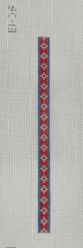 SC-13 Skinny Cuff Blue/coral/ivory 6.5 x a little less than .25 inch 18 Mesh Point2Pointe (view)