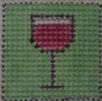 028-Red Wine Glass 1 Inch Square, 18 Mesh Point2Pointe
