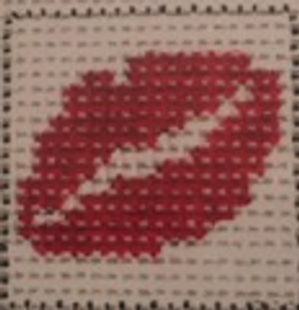 129-Red Lips 1 Inch Square, 18 Mesh Point2Pointe