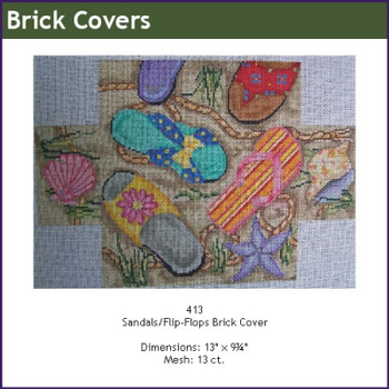 Brick Cover GE 413 Sandals/Flip-flops 13" x 9¾" Mesh: 13 Gayla Elliott