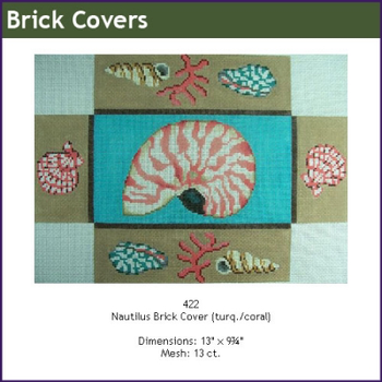 Brick Cover GE 422 Nautilus Shell II  13" x 9¾" Mesh: 13 Gayla Elliott