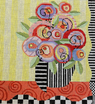 PM755 Bouquet 8 1/2 x 9 1/4 18 Mesh Penny MacLeod The Collection Designs