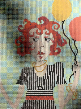 PM292 Balloon Girl 6x8 1/2 13M Penny MacLeod The Collection Designs