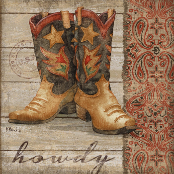 PB13838 - Wild West Boots II 12x12, 18M Paul Brent The Collection Designs