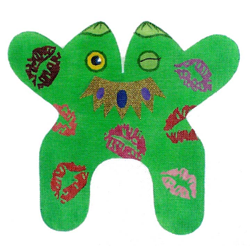 FR-1 Frog Lips-Lg Needlepoint of Back Bay The Collection Designs