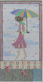 PM399 Rainy Stroll 8 1/2 x 16 18 Mesh Penny MacLeod The Collection Designs