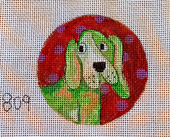 PM809 Green Dog 3" Round 18 Mesh Penny MacLeod The Collection Designs