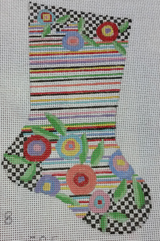PM268 Flowers Stocking 9", 13M Penny MacLeod The Collection Designs
