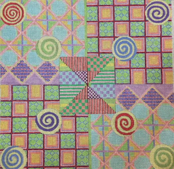 PM448 Dizzy Squares 12x12 18M Penny MacLeod The Collection Designs