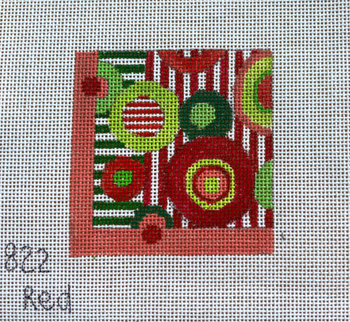 PM822 Red 3 Sq 18 Mesh Penny MacLeod The Collection Designs