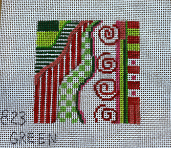 PM823 Green 3 Sq 18 Mesh Penny MacLeod The Collection Designs