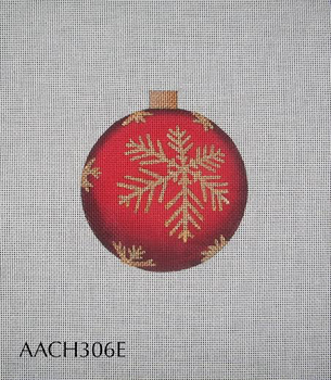 Christmas Ball:CH306E Red with Gold Snowflakes Mesh The Collection Designs!