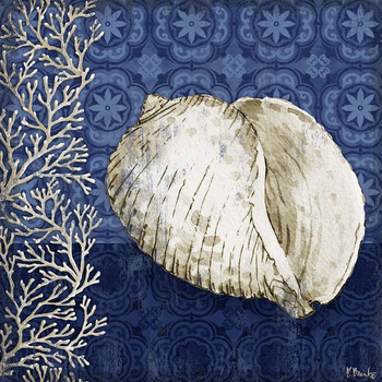PB15702 - Deep Blue Sea III  Shell 12x12, 18M Paul Brent The Collection Designs