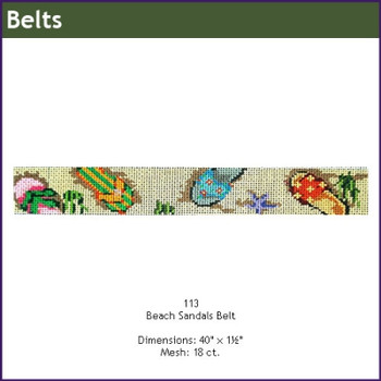 Belt GE 113 Sandals/Flip Flop 1.25 X 40" Mesh: 18 ct. GAYLA ELLIOTT