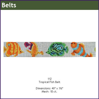 Belt GE 112 Tropical Fish 1.25 X 40" Mesh: 18 GAYLA ELLIOTT