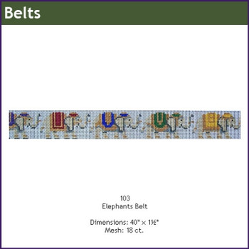 Belt GE103 Elephant 1.25" X 40" 18 Mesh GAYLA ELLIOTT
