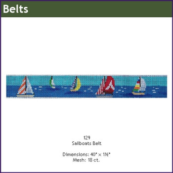 Belt GE 129 Sailboat 1.25" X 40"18  Mesh GAYLA ELLIOTT