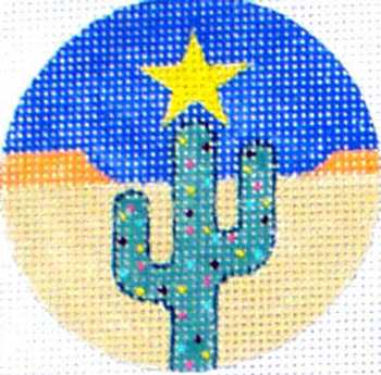 M-36 Cactus with Star ornament Needlepoint of Back Bay The Collection Designs