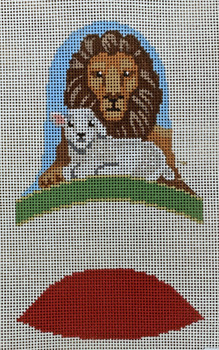 LL421BB Dimensional Bell Lion & Lamb 3.5x3.75  18 Mesh Labors Of Love