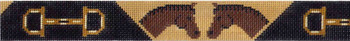 Belt 245 Horse heads & Shaded Bits  35 x 1.25" 18 Mesh Keep Your Pants On