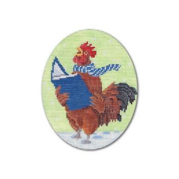 SC-XO 56 Caroling Rooster  4x5 Oval 18 Mesh Scott Church Creative