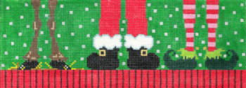 S-205 Santa and staff  4 1/2 x 12 13 Mesh The Meredith Collection