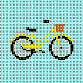 TT-25a Yellow Bicycle   3 1/4 x 3 1/4 18 Mesh The Meredith Collection